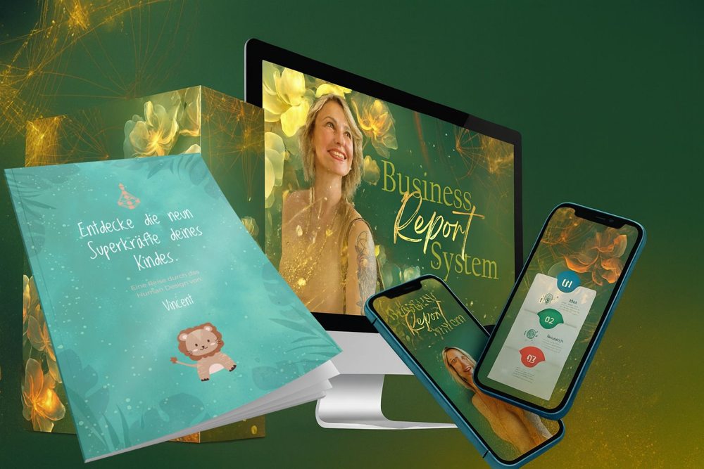 Produktmontage zum Kinder-Report (Eltern-Report) mit dem Business Report System